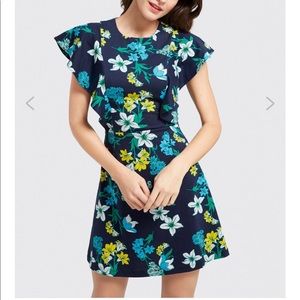 Elliston Floral Ruffle Knit Dress